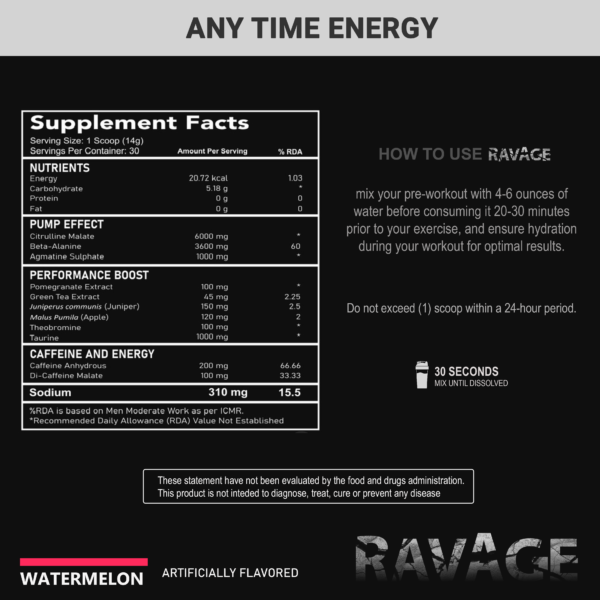 A comprehensive guide on how to use Ravage Preworkout by HavocHex, featuring step-by-step instructions and key benefits.